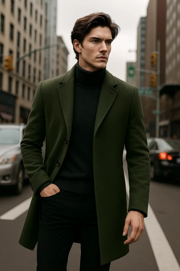 Paxton | Veste unie à simple boutonnage