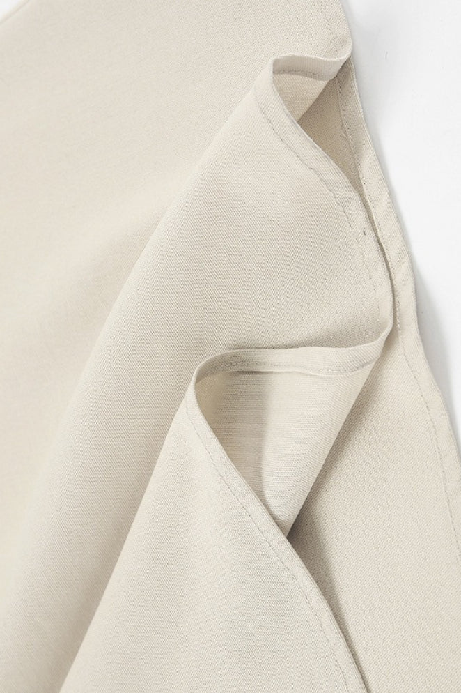 Robe Maxi Bureau Décontractée en Lin et Coton Kaki