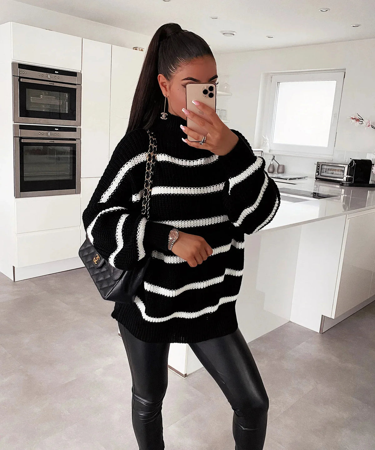 Arlette | Pull d'Hiver Élastique Tricoté Automne