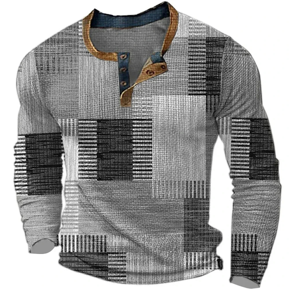 Mike | Chemise Homme Patchwork Colorée à Manches Longues