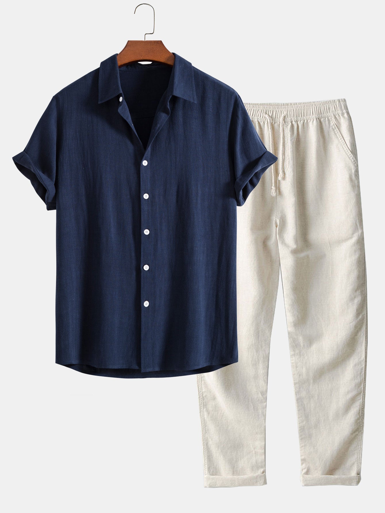 Eli | Ensemble d'Été en Chemise Légère et Pantalon Décontracté