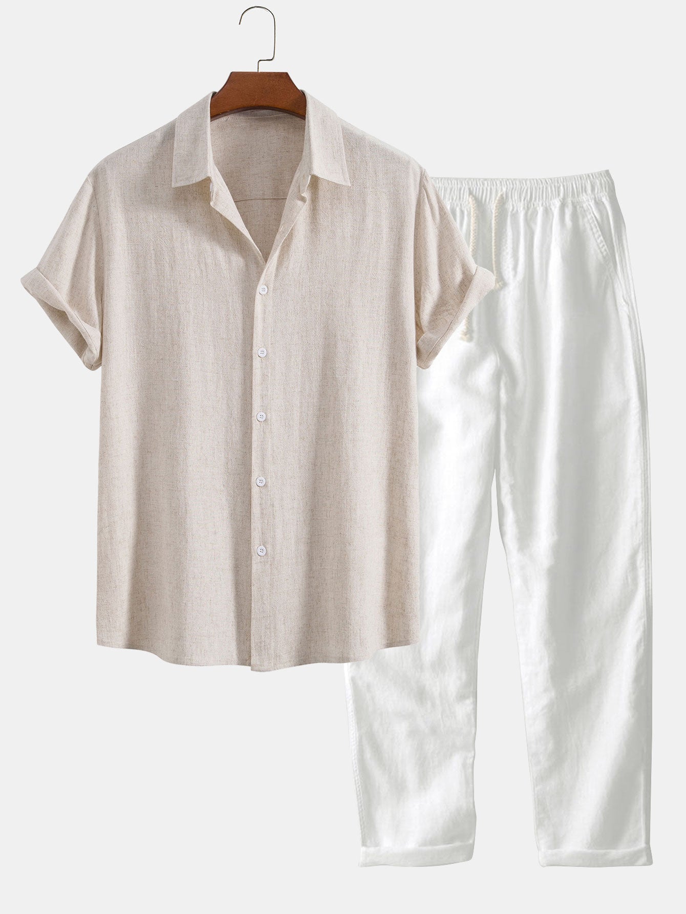 Eli | Ensemble d'Été en Chemise Légère et Pantalon Décontracté
