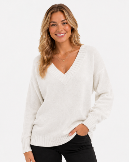 Kiana | Nouveau Pull Tricoté V-Cou de Style Transfrontalier