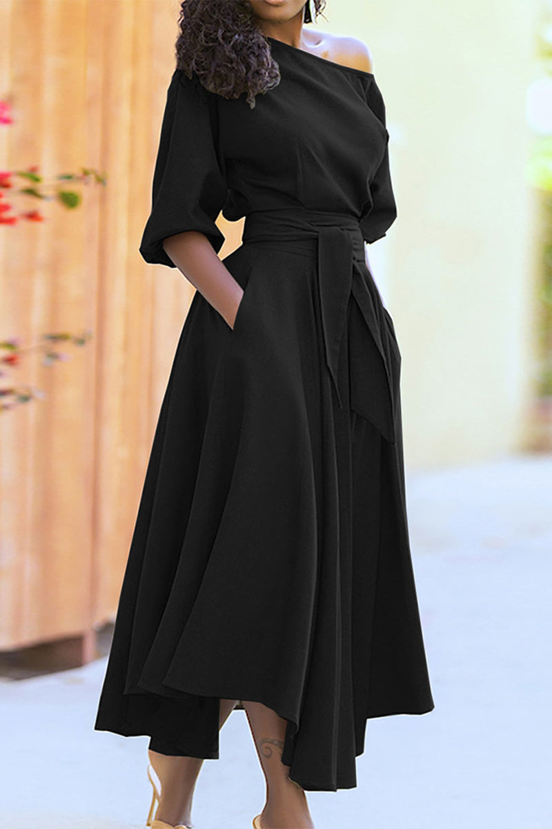 Margaux | Robe midi épaules dénudées
