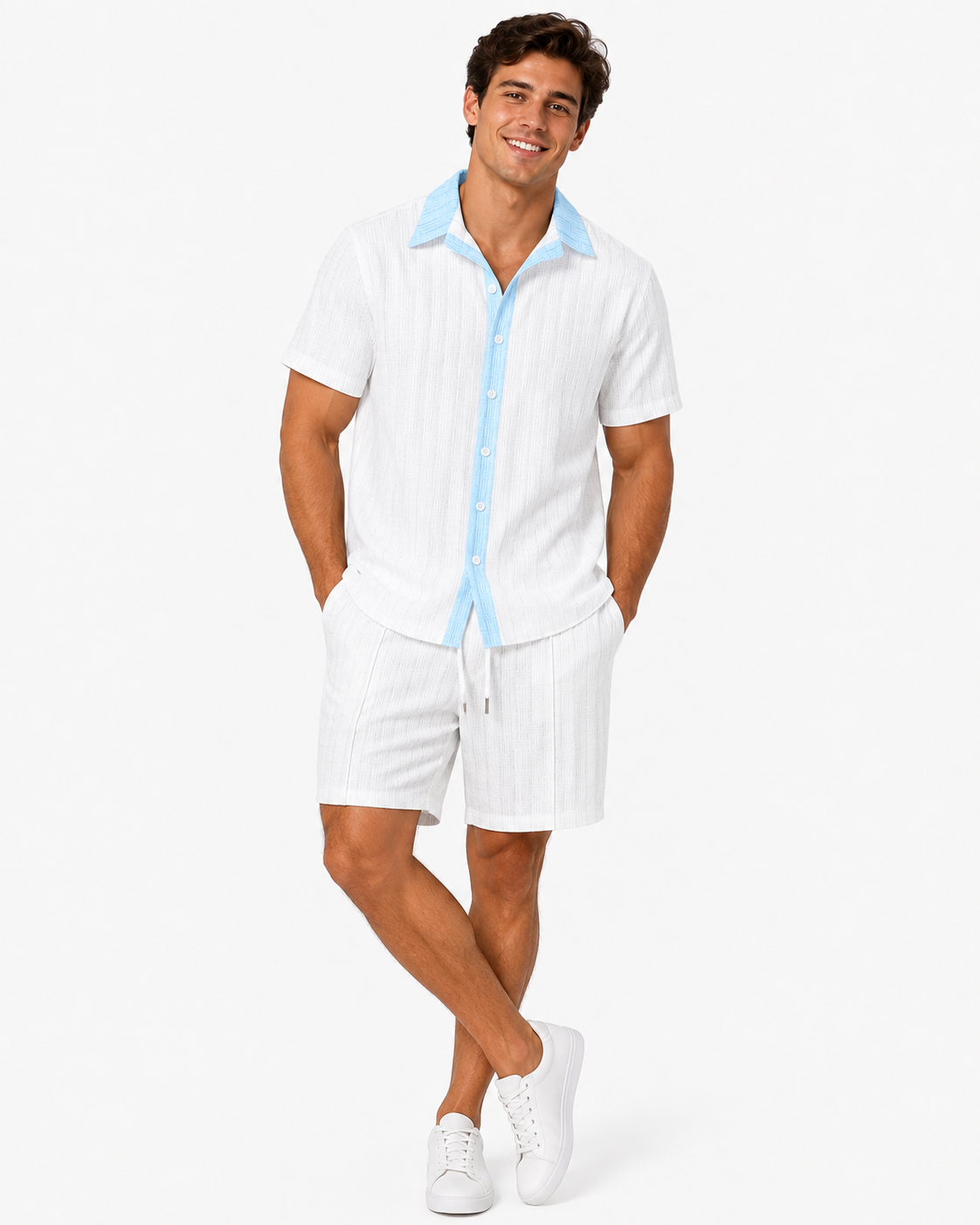 Damian  | Ensemble de vêtements de plage hawaïens décontractés pour hommes