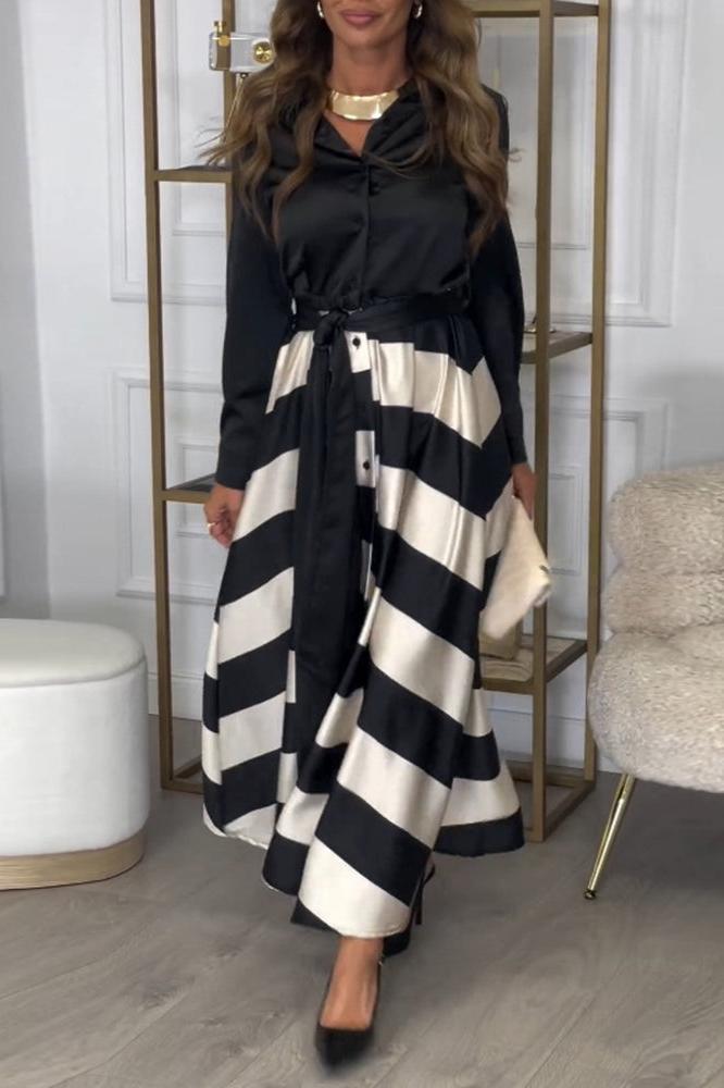 Kenda | Robe Rayée Élégante
