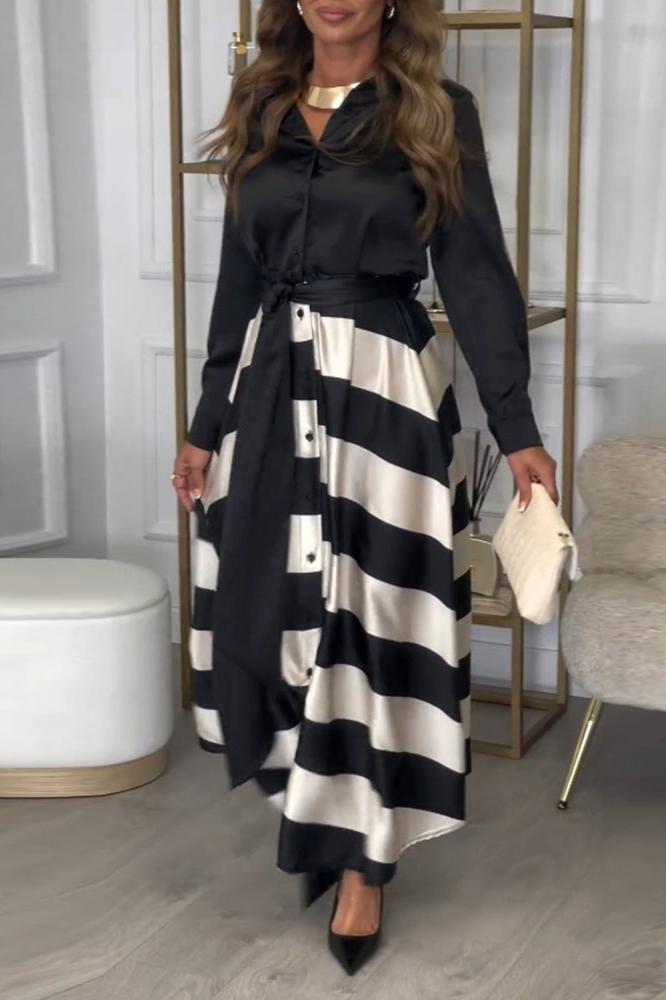Kenda | Robe Rayée Élégante