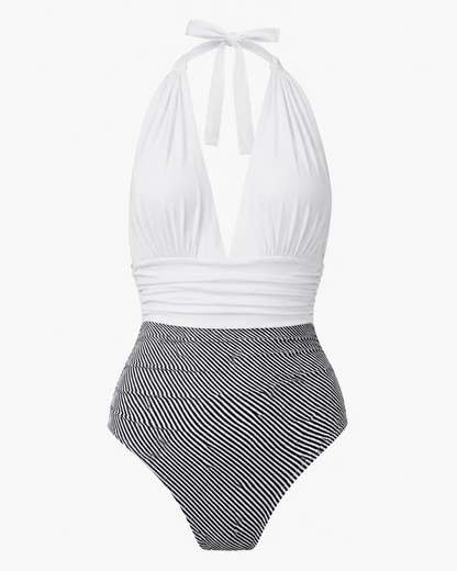 Mella | Maillot de bain halter à décolleté en V profond
