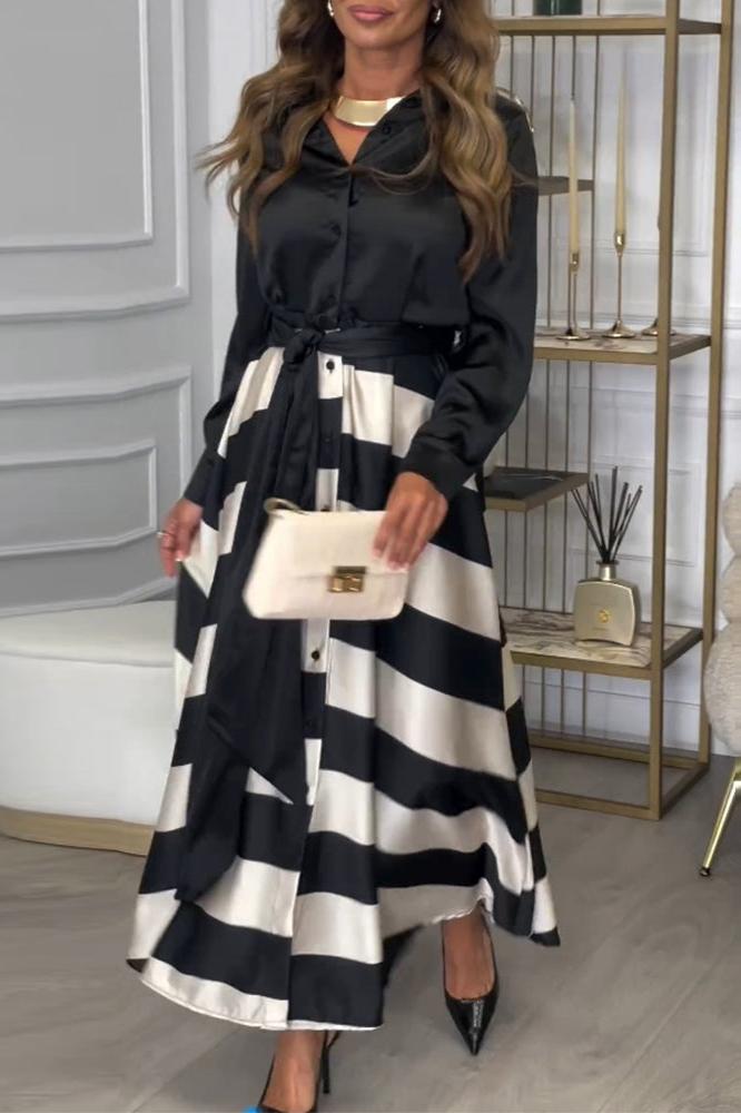 Kenda | Robe Rayée Élégante