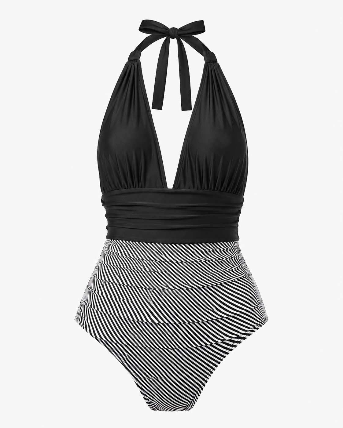 Mella | Maillot de bain halter à décolleté en V profond