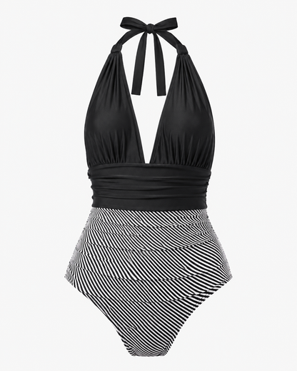 Mella | Maillot de bain halter à décolleté en V profond