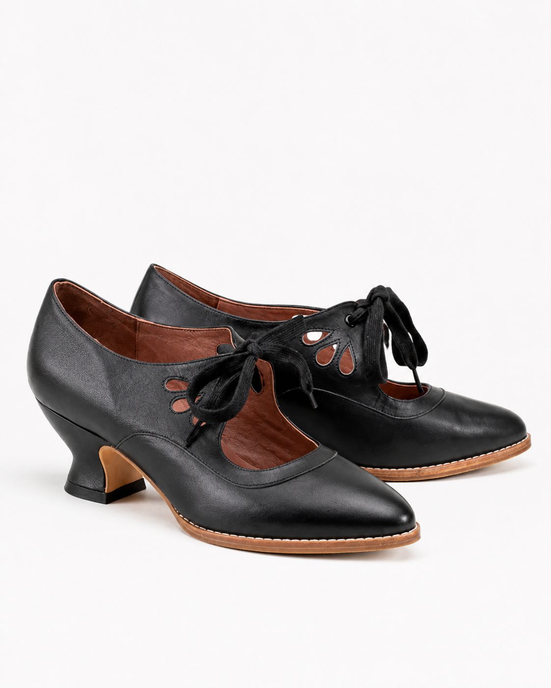 Leslie | Chaussures à talons hauts ajourées pour femmes à lacets