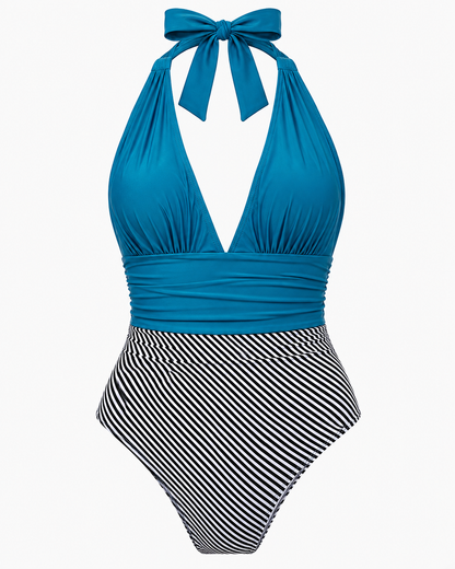 Mella | Maillot de bain halter à décolleté en V profond