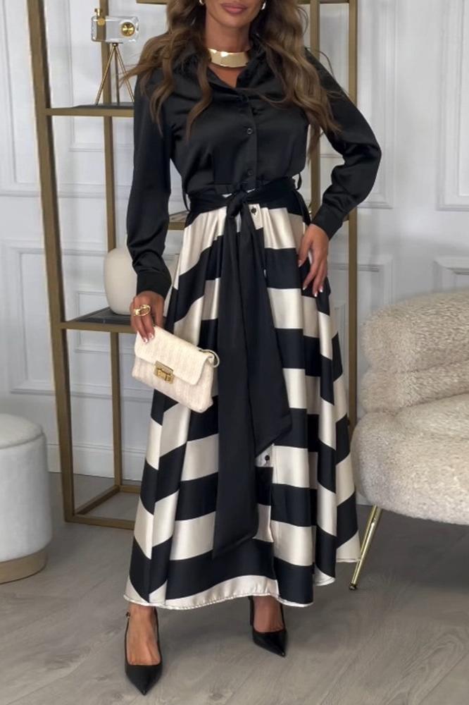 Kenda | Robe Rayée Élégante