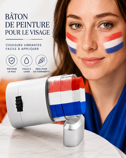 ATELIER | Baton de peinture pour le visage en drapeau de pays Stripe Football