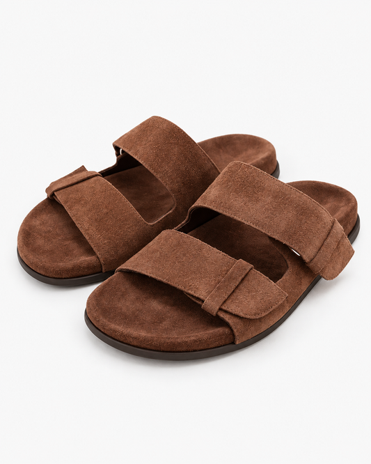 Nerissa | Sandales Femme en Cuir à Semelle Plate de Style Rétro