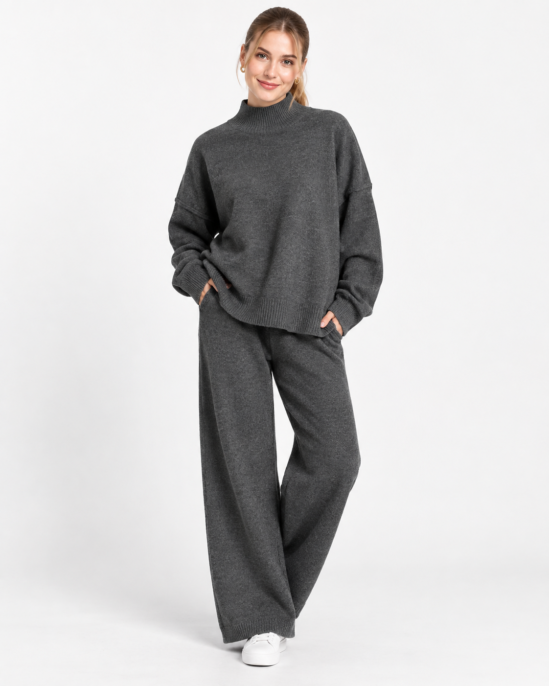 Jessira | Ensemble de Pull à Col Montant pour Femmes Décontracté
