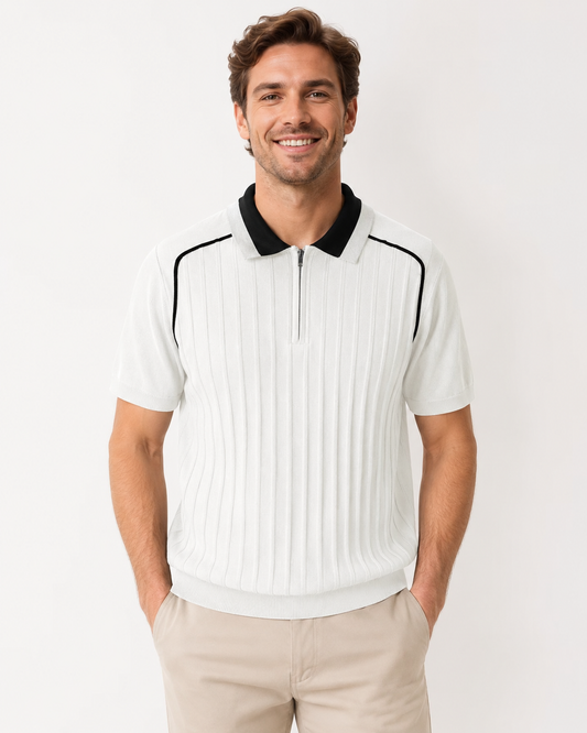ATELIER | Polo décontracté en tricot à manches courtes pour hommes