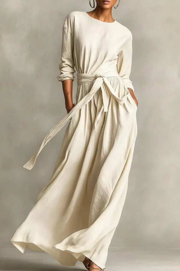 Clémence | Robe maxi ample nouée