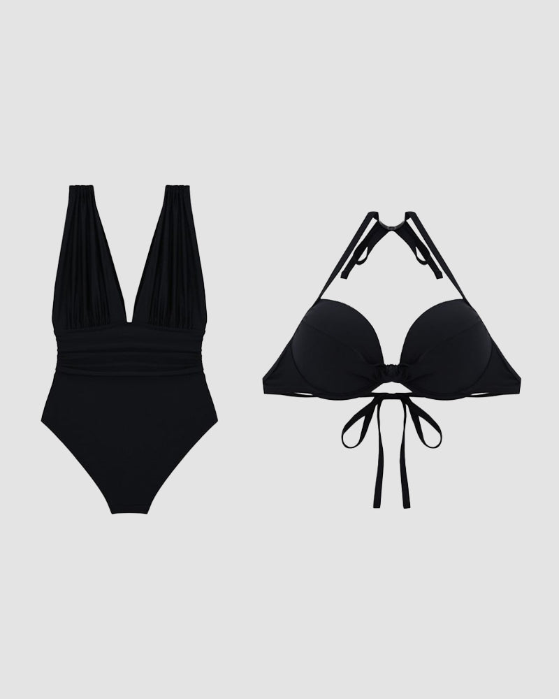 Karina | Maillot de bain V avec effet de contrôle du ventre