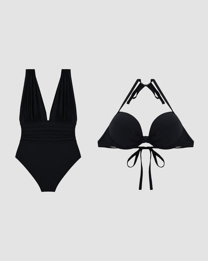 Karina | Maillot de bain V avec effet de contrôle du ventre