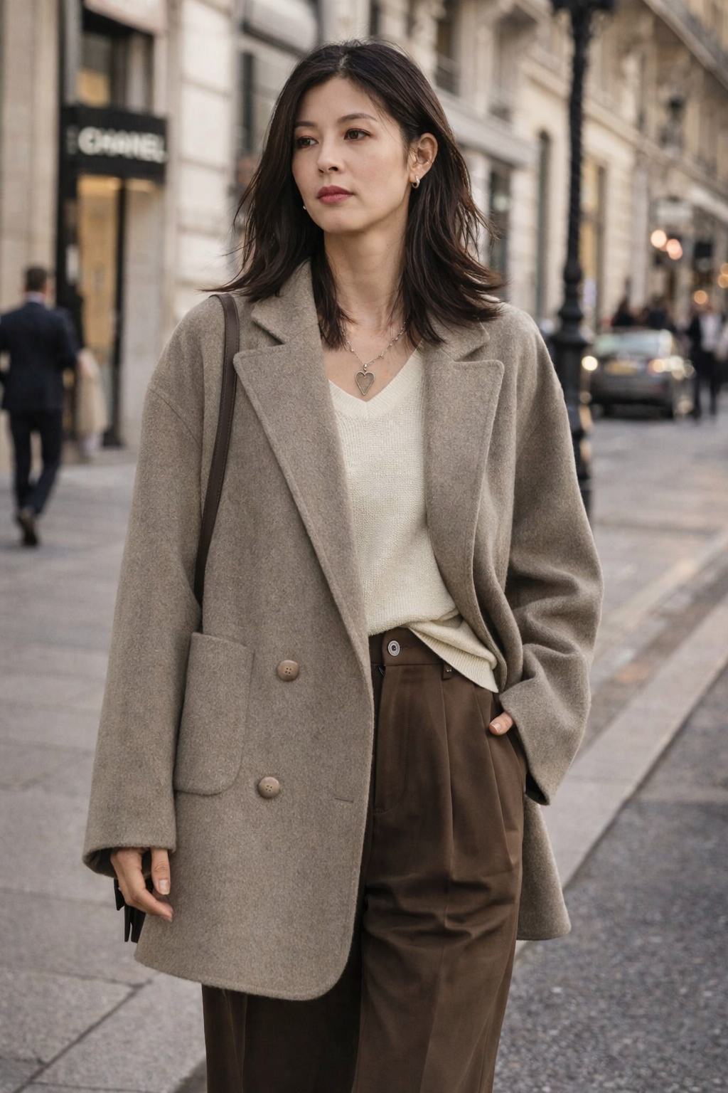Manteau en Laine Femme – Élégant pour le Bureau