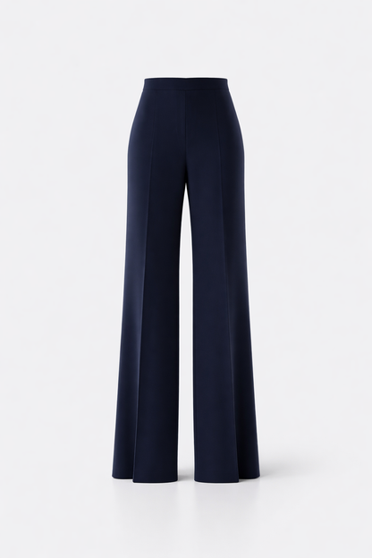 Hanah | Pantalon à jambe large avec plis marqués
