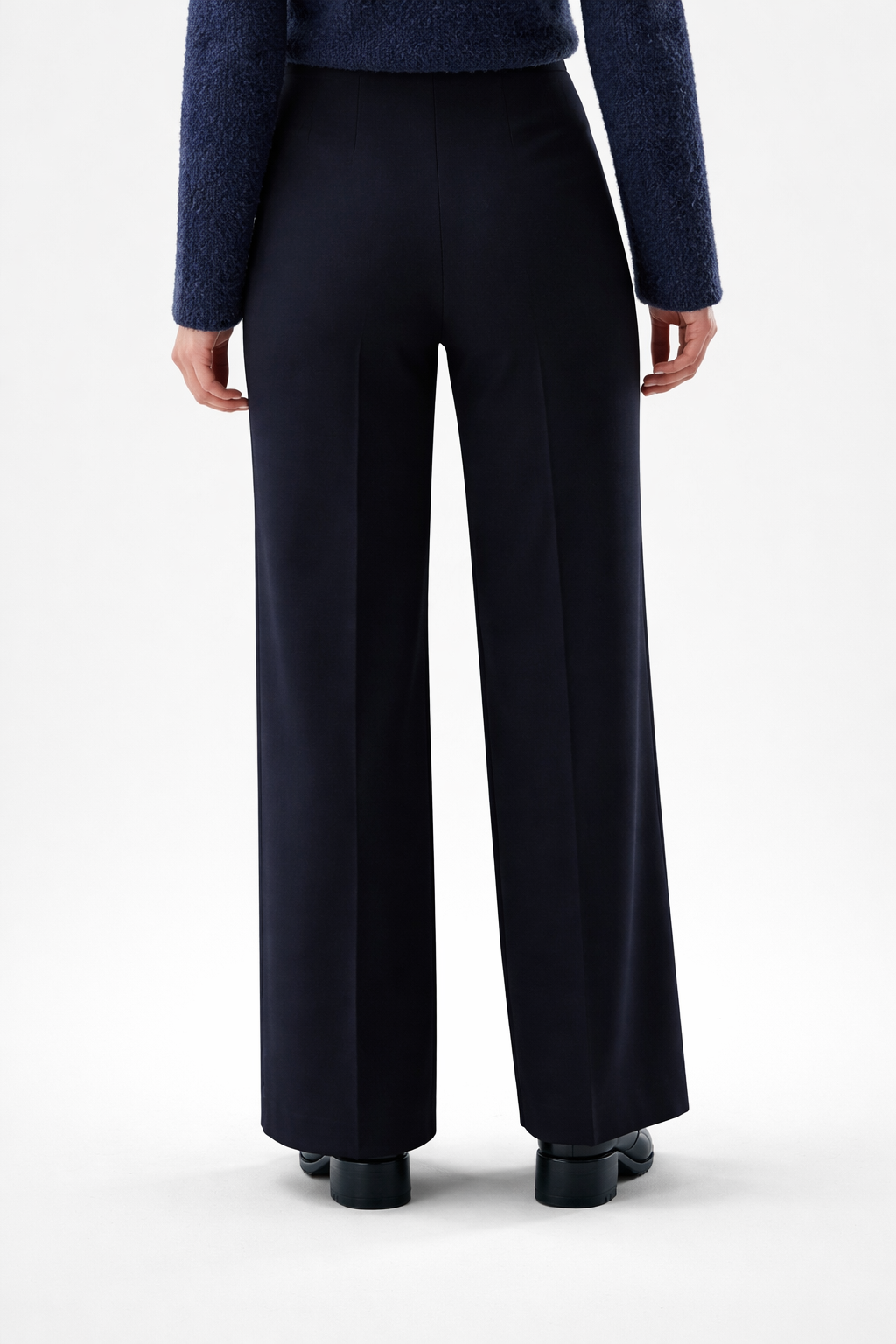Hanah | Pantalon à jambe large avec plis marqués