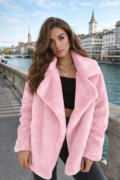 Seraphina | Manteau Slim en fausse fourrure