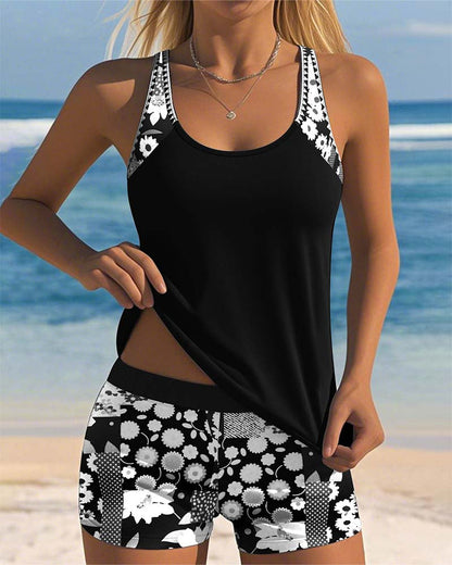 Sabrina | Maillot de bain deux pièces avec un ajustement confortable et un style floral de plage