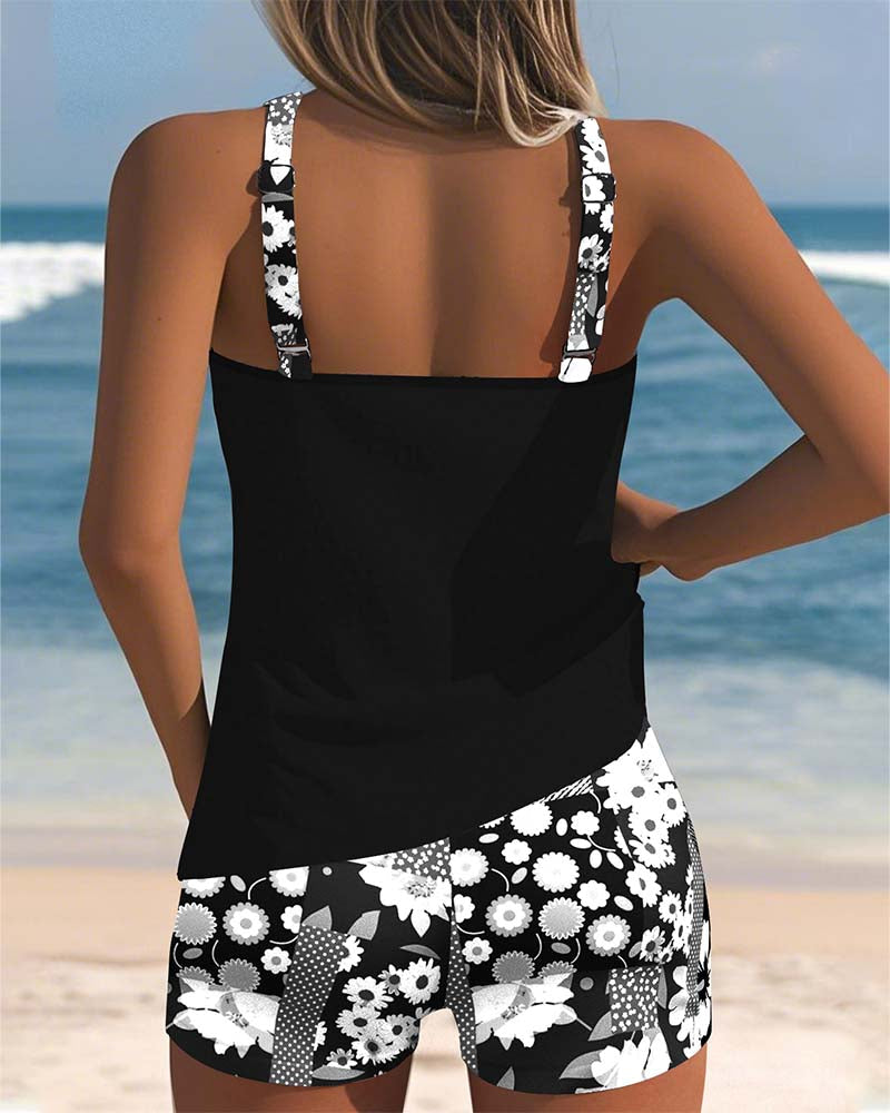 Sabrina | Maillot de bain deux pièces avec un ajustement confortable et un style floral de plage