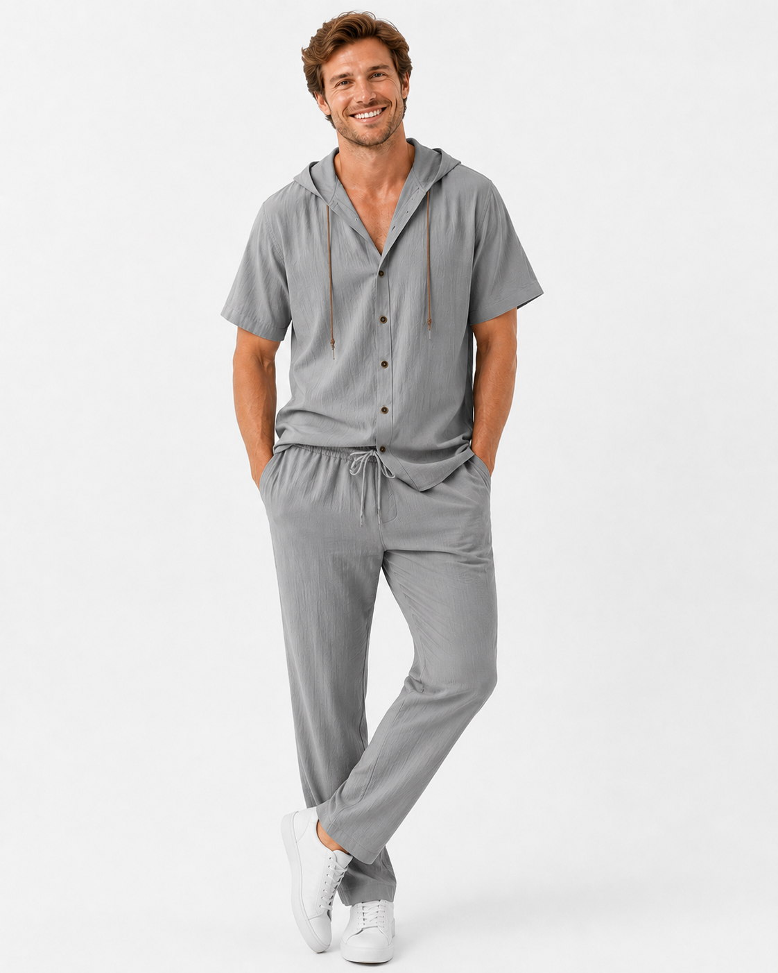 Giovanni | Ensemble décontracté à capuche courte et pantalon long pour hommes