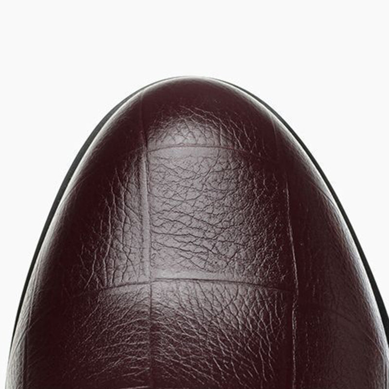 Bottines Éléguantes à Talon Wedge en Cuir