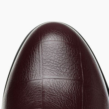 Bottines Éléguantes à Talon Wedge en Cuir
