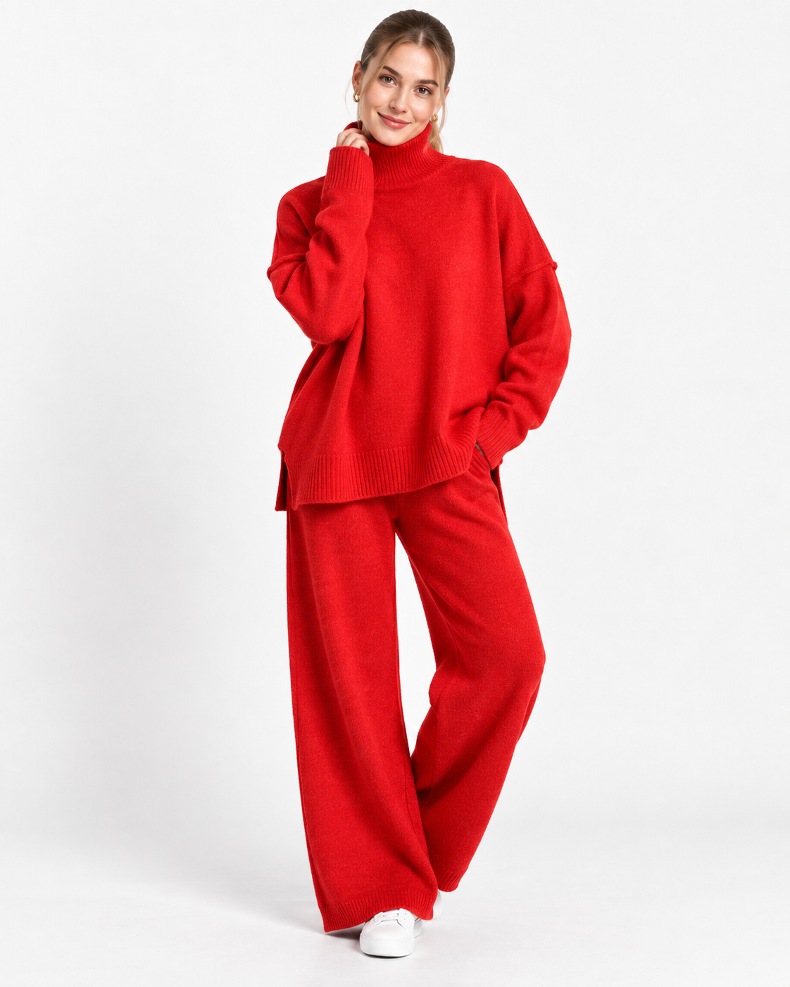 Jessira | Ensemble de Pull à Col Montant pour Femmes Décontracté