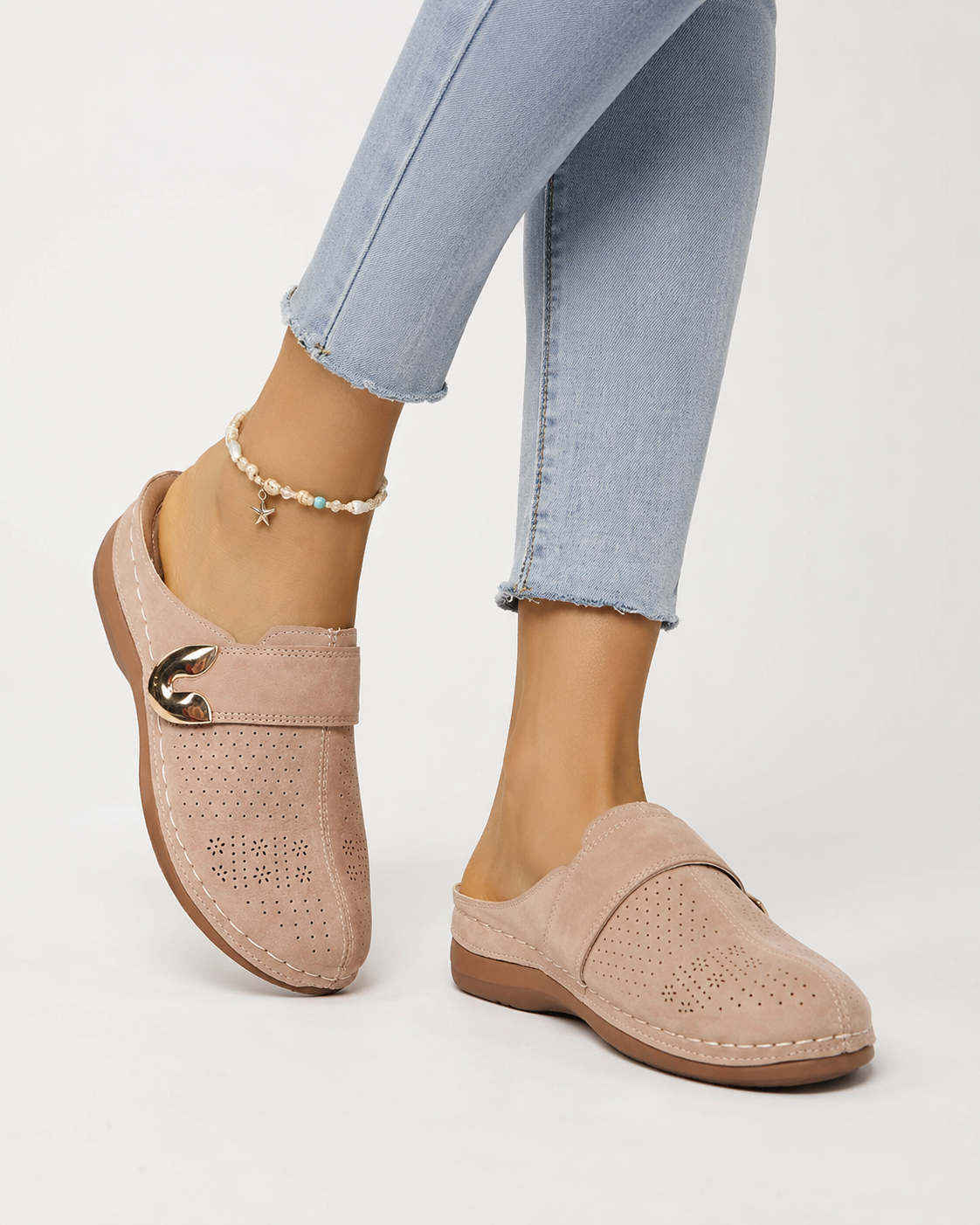 ATELIER | Sandales à talon compensé avec chaussons Velcro ajustables