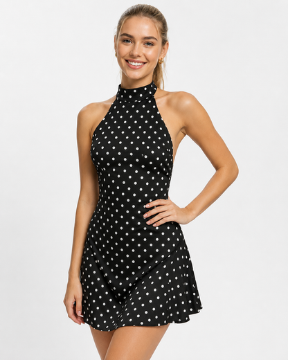 Arabella | Robe Mini Élégante d'Été à Dos Nu Sexy Sans Manches Ajustée