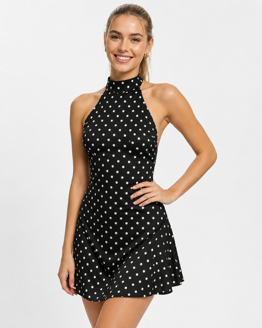 Arabella | Robe Mini Élégante d'Été à Dos Nu Sexy Sans Manches Ajustée