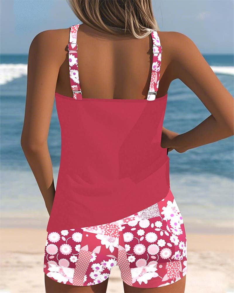 Sabrina | Maillot de bain deux pièces avec un ajustement confortable et un style floral de plage