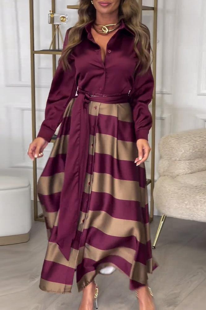 Kenda | Robe Rayée Élégante