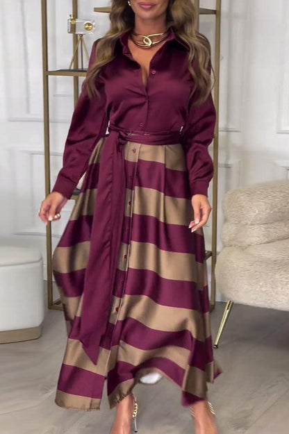 Kenda | Robe Rayée Élégante