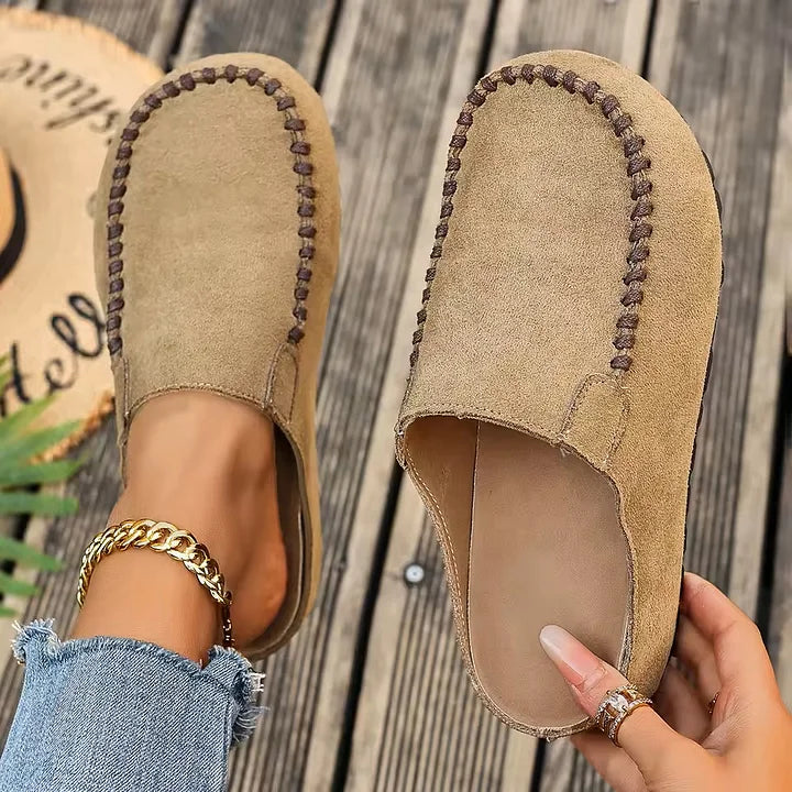 Lidja | Mules en cuir de style vintage
