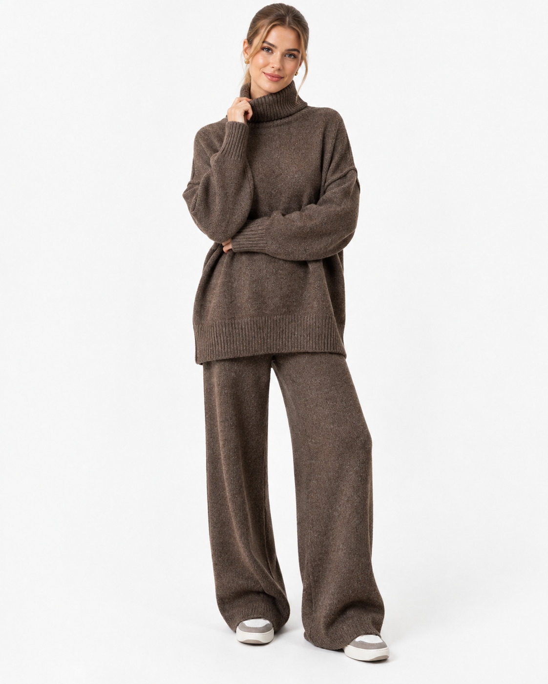 Jessira | Ensemble de Pull à Col Montant pour Femmes Décontracté