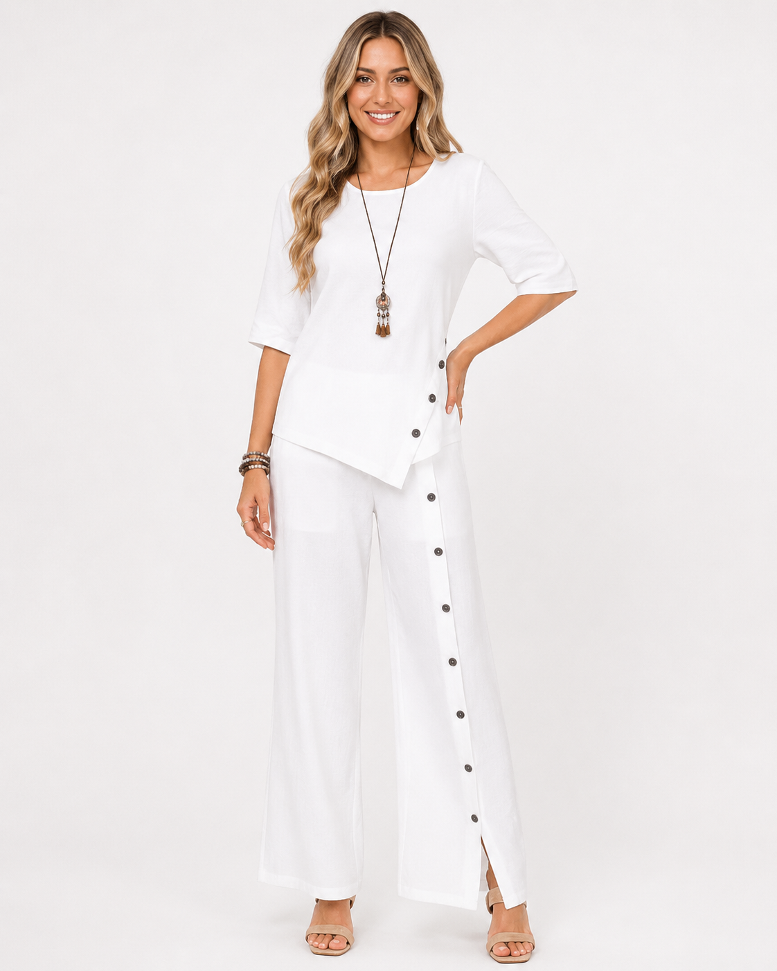 Kinsley | Ensemble de Pantalons Longs Élégant et Décontracté Printemps Été pour Femmes