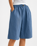 ATELIER | Pantalon uni avec poches et boutons