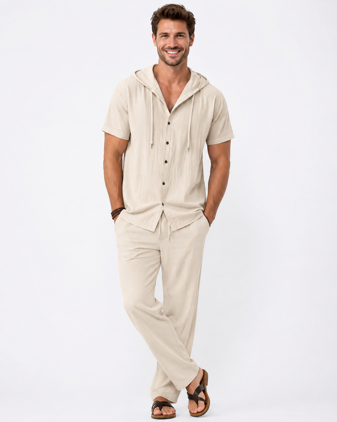 Giovanni | Ensemble décontracté à capuche courte et pantalon long pour hommes