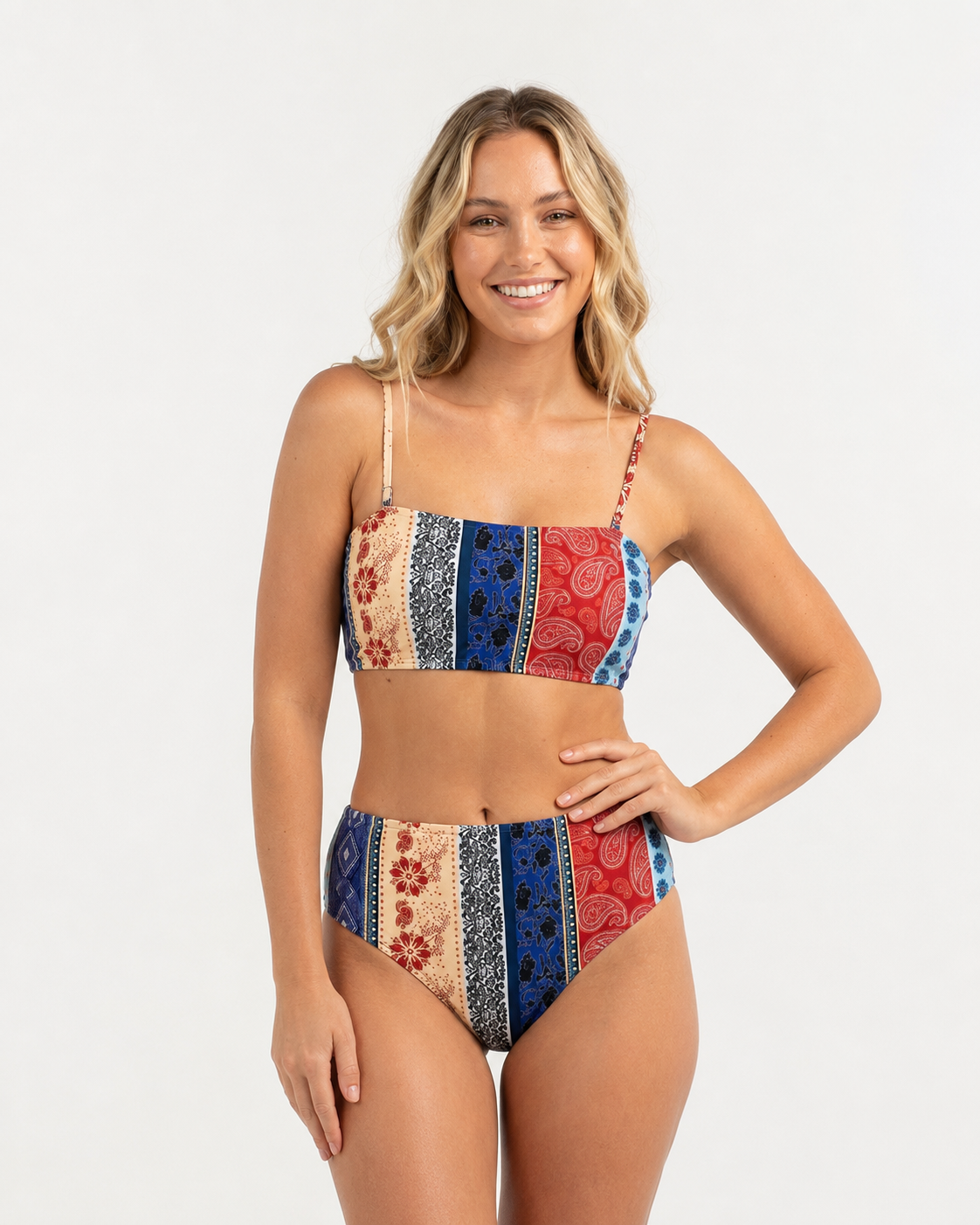 ATELIER | Maillot de bain bikini taille haute Boho Deux pièces