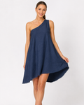 Nola | Robe Mini pour Femmes avec Encolure Épaules et Texture d'Été
