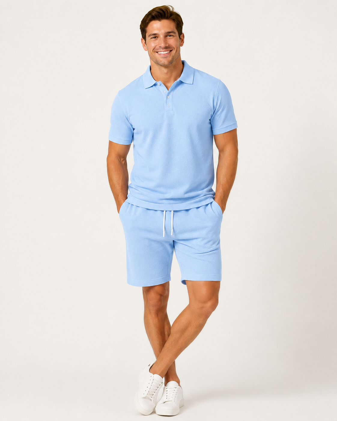 River | Ensemble chemise à manches courtes et shorts pour hommes - Nouveauté été