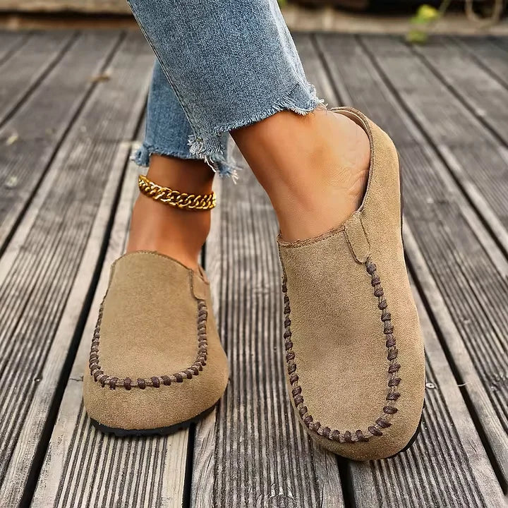 Lidja | Mules en cuir de style vintage